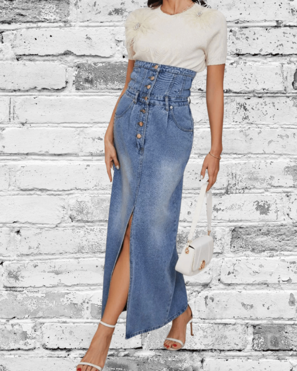 Gonna Denim Révolution con Spacco - immagine 2